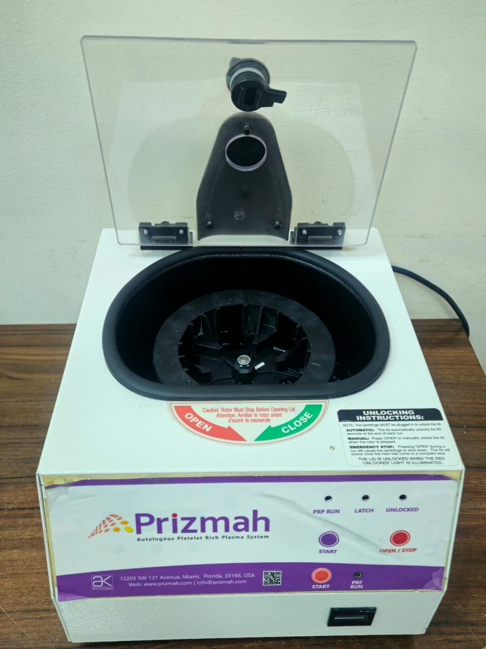 Prizmah 642VFD Plus 230V PRP Centrifuge Platelet Rich Plasma System Tested Worki